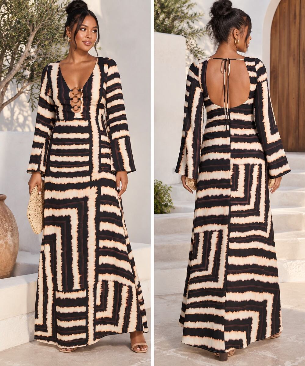 New without Tags Seven Wonders Azure Maxi Dress XL Norla Print Boho